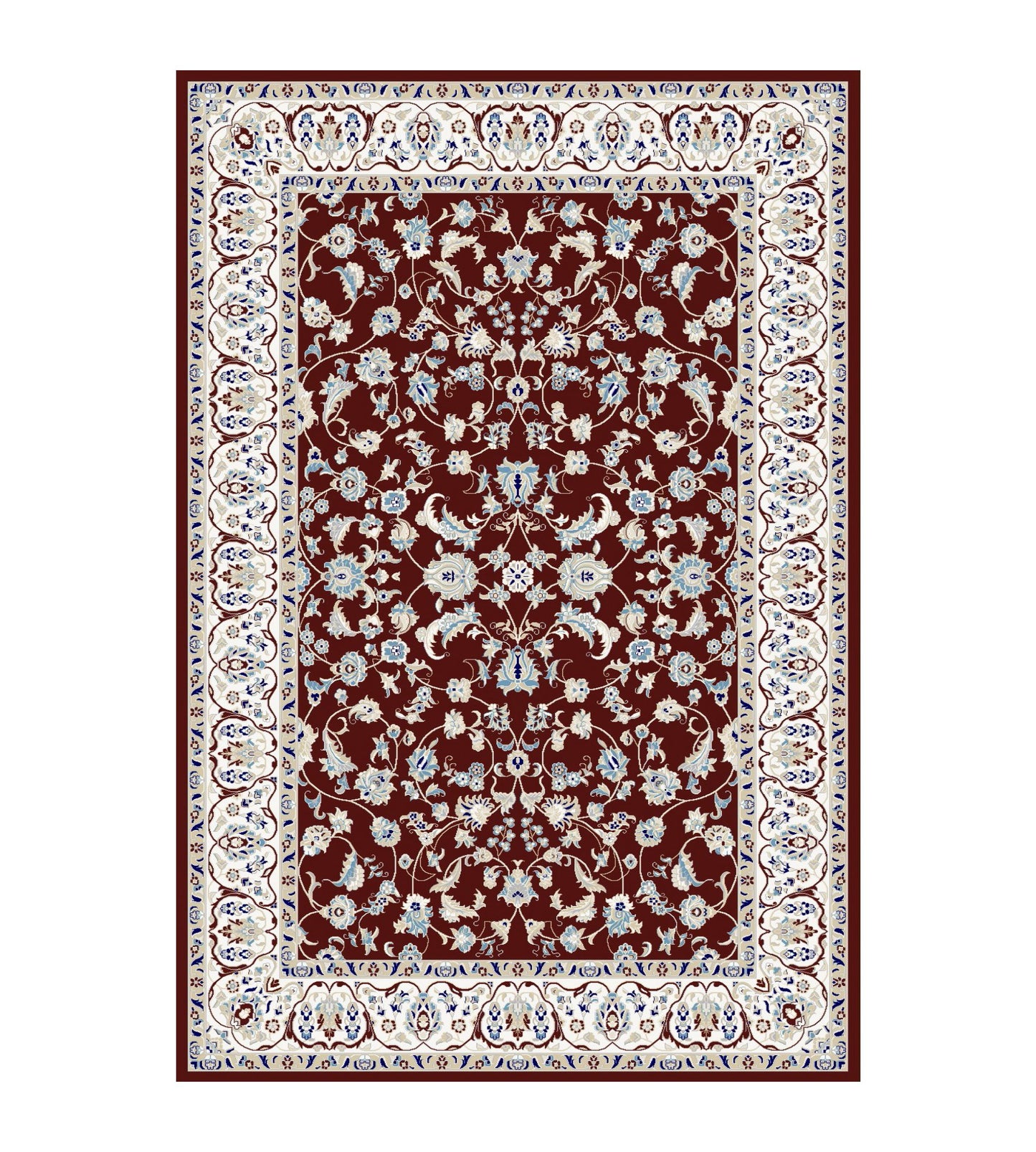 Traditional Persian Floral Red