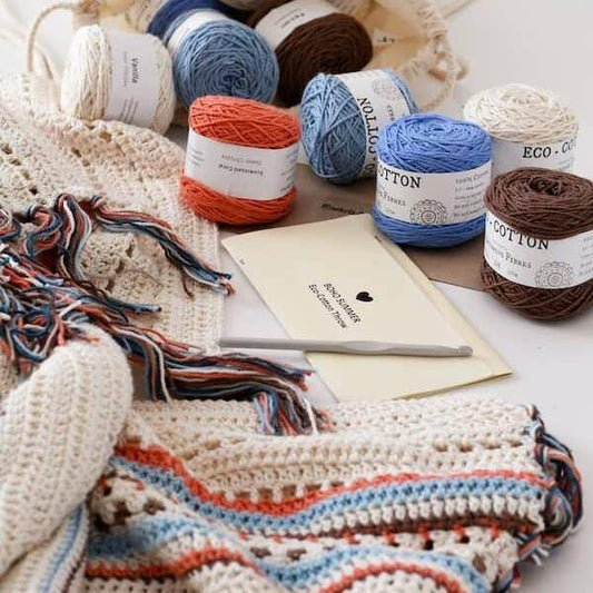 Crochet Your Own: Boho Summer Eco-Cotton Throw